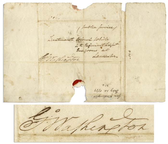 George Washington Autograph Free Frank Signature in 1779 as Commander-in-Chief of the Continental Army During the Revolutionary War